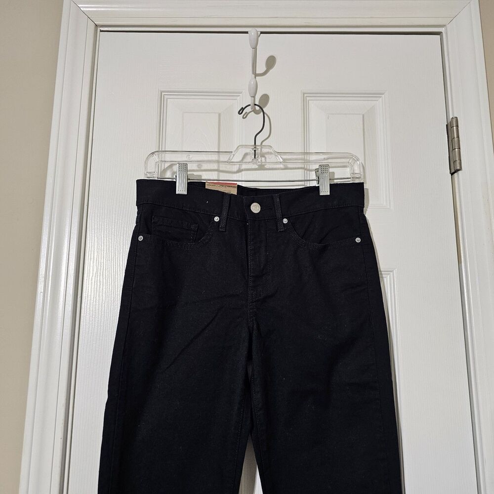 Levi's 314 Shaping Straight Black Stretch Denim Jeans Women's 27x32 - NWT - Picture 3 of 13